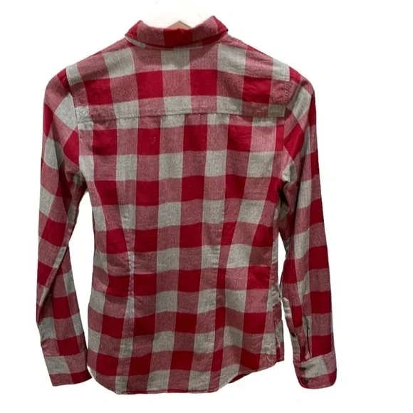 J.Crew women’s Red and Gray Buffalo paid Button-Up Shirt size L - Picture 2 of 5